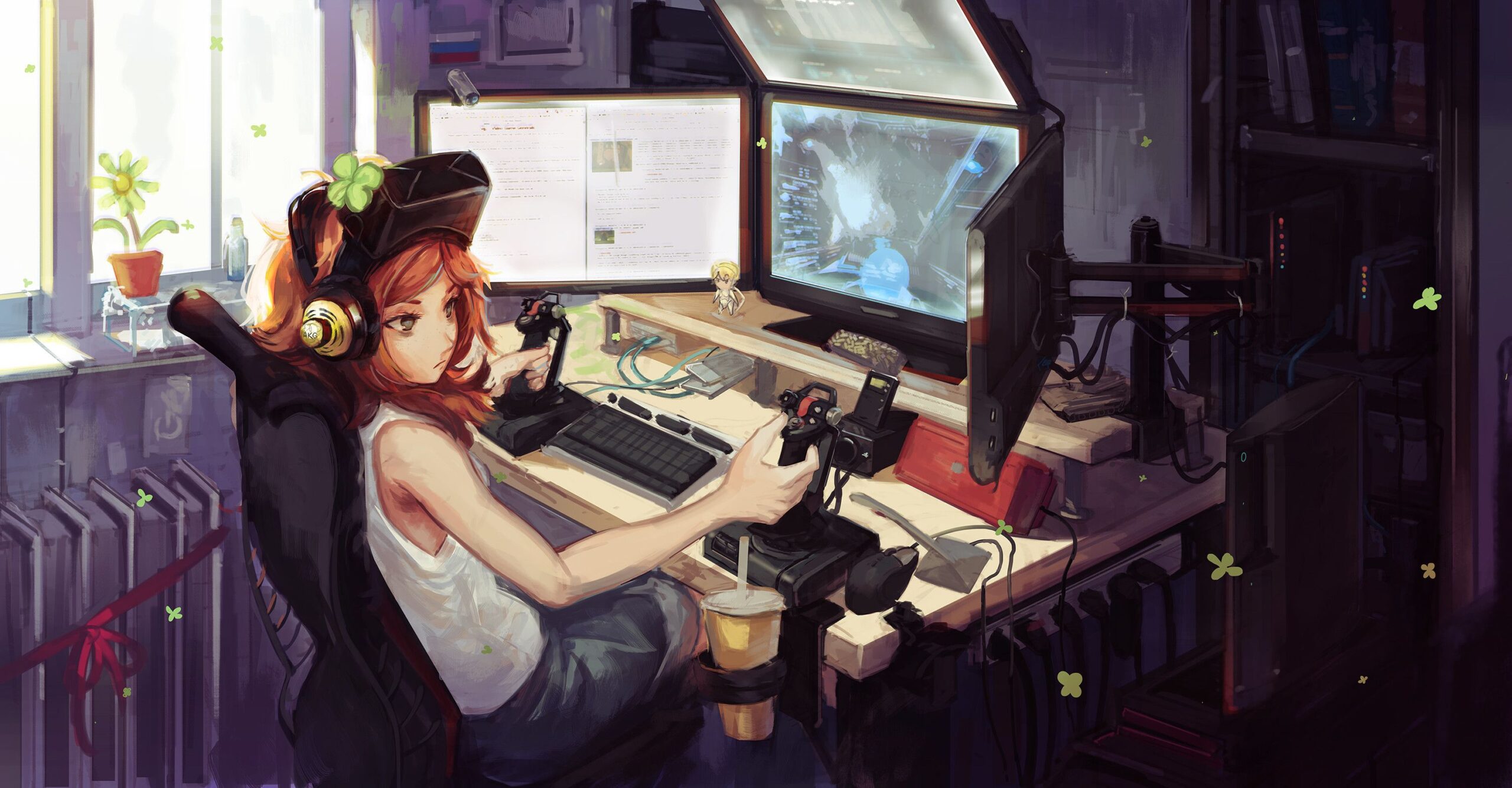 best anime girl gamer wallpapers